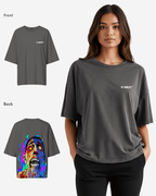 G West Womens Oversized Flaming Zombie Tee