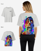 G West Womens Oversized Flaming Zombie Tee