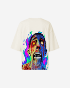 G West Womens Oversized Flaming Zombie Tee