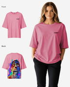 G West Womens Oversized Flaming Zombie Tee
