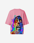 G West Womens Oversized Flaming Zombie Tee
