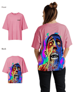 G West Womens Oversized Flaming Zombie Tee