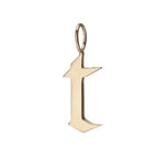 Gold Filled Charm Personalized Gotic Initial Letter Charm Necklace, Custom Old English Font Style, Delicate Initial Necklace For Women Men (Small) | A-213 to A-238, A-240 to A-265