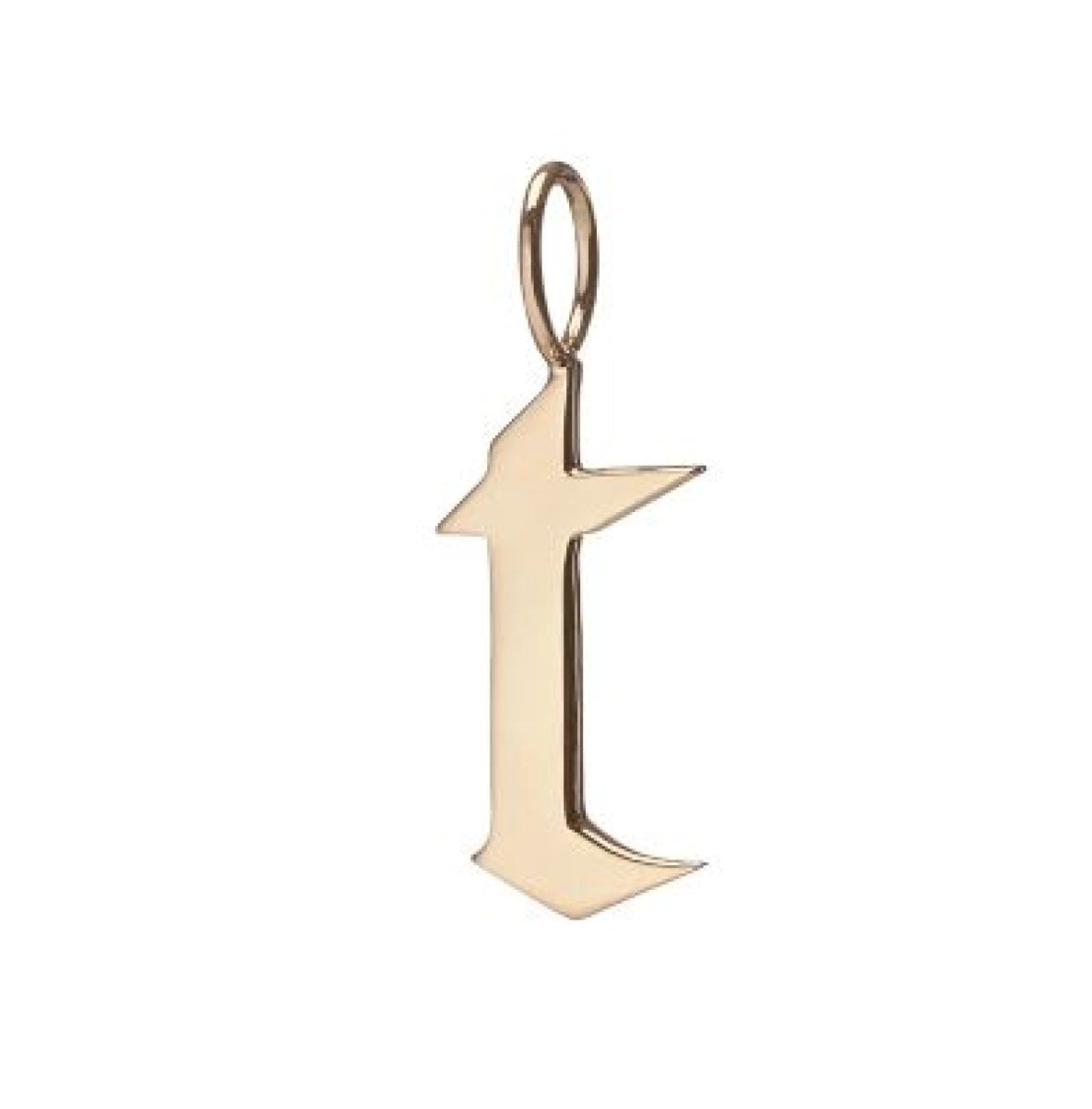 Gold Filled Charm Personalized Gotic Initial Letter Charm Necklace, Custom Old English Font Style, Delicate Initial Necklace For Women Men (Small) | A-213 to A-238, A-240 to A-265