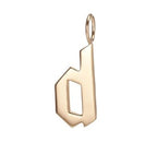 Gold Filled Charm Personalized Gotic Initial Letter Charm Necklace, Custom Old English Font Style, Delicate Initial Necklace For Women Men (Small) | A-213 to A-238, A-240 to A-265