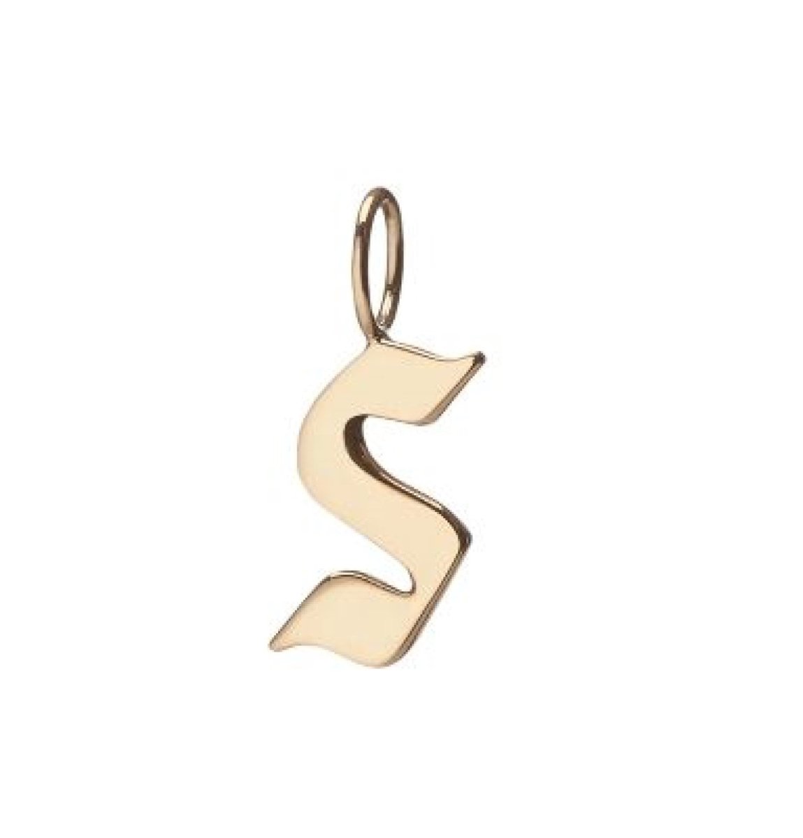 Gold Filled Charm Personalized Gotic Initial Letter Charm Necklace, Custom Old English Font Style, Delicate Initial Necklace For Women Men (Small) | A-213 to A-238, A-240 to A-265