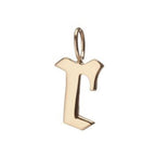 Gold Filled Charm Personalized Gotic Initial Letter Charm Necklace, Custom Old English Font Style, Delicate Initial Necklace For Women Men (Small) | A-213 to A-238, A-240 to A-265