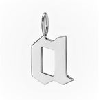 Gold Filled Charm Personalized Gotic Initial Letter Charm Necklace, Custom Old English Font Style, Delicate Initial Necklace For Women Men (Small) | A-213 to A-238, A-240 to A-265