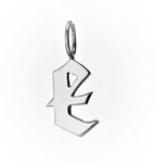Gold Filled Charm Personalized Gotic Initial Letter Charm Necklace, Custom Old English Font Style, Delicate Initial Necklace For Women Men (Small) | A-213 to A-238, A-240 to A-265