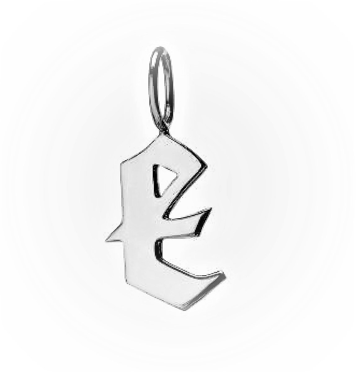 Gold Filled Charm Personalized Gotic Initial Letter Charm Necklace, Custom Old English Font Style, Delicate Initial Necklace For Women Men (Small) | A-213 to A-238, A-240 to A-265