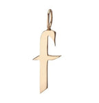 Gold Filled Charm Personalized Gotic Initial Letter Charm Necklace, Custom Old English Font Style, Delicate Initial Necklace For Women Men (Small) | A-213 to A-238, A-240 to A-265