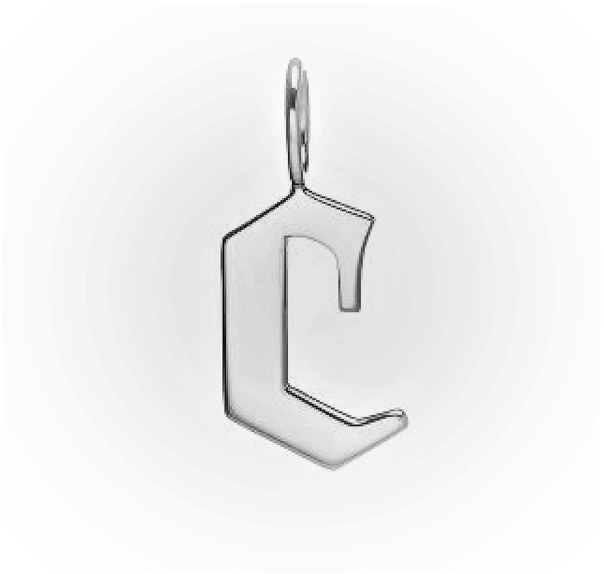Gold Filled Charm Personalized Gotic Initial Letter Charm Necklace, Custom Old English Font Style, Delicate Initial Necklace For Women Men (Small) | A-213 to A-238, A-240 to A-265