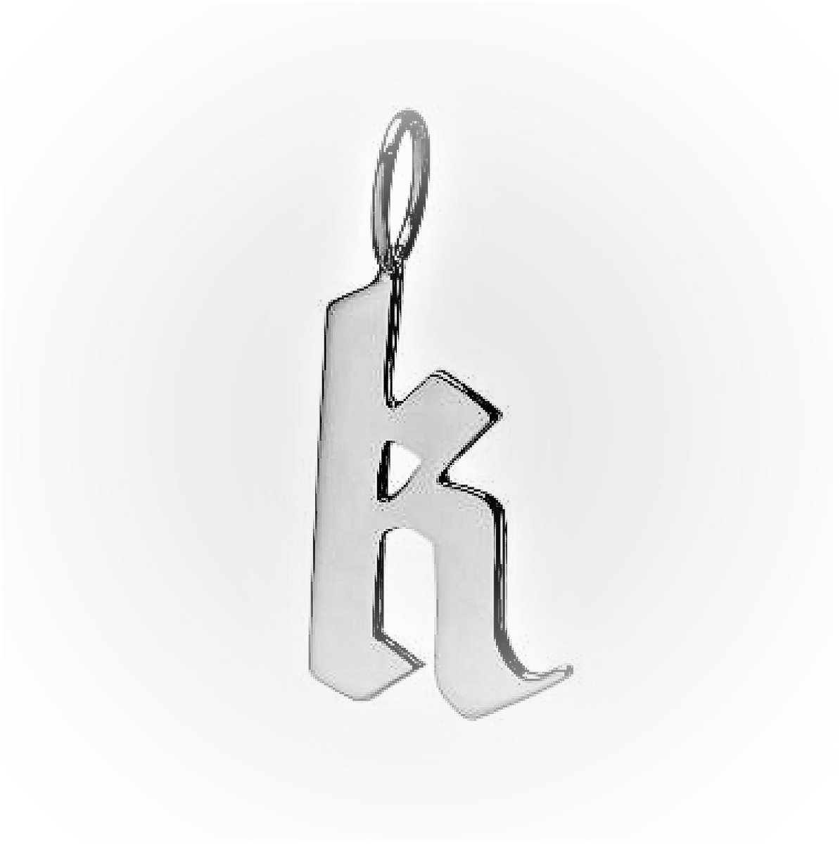Gold Filled Charm Personalized Gotic Initial Letter Charm Necklace, Custom Old English Font Style, Delicate Initial Necklace For Women Men (Small) | A-213 to A-238, A-240 to A-265