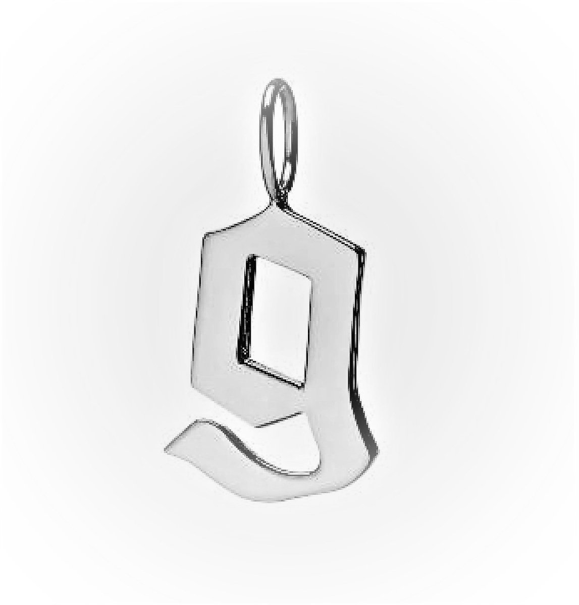 Gold Filled Charm Personalized Gotic Initial Letter Charm Necklace, Custom Old English Font Style, Delicate Initial Necklace For Women Men (Small) | A-213 to A-238, A-240 to A-265
