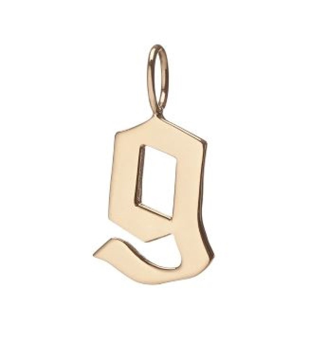 Gold Filled Charm Personalized Gotic Initial Letter Charm Necklace, Custom Old English Font Style, Delicate Initial Necklace For Women Men (Small) | A-213 to A-238, A-240 to A-265