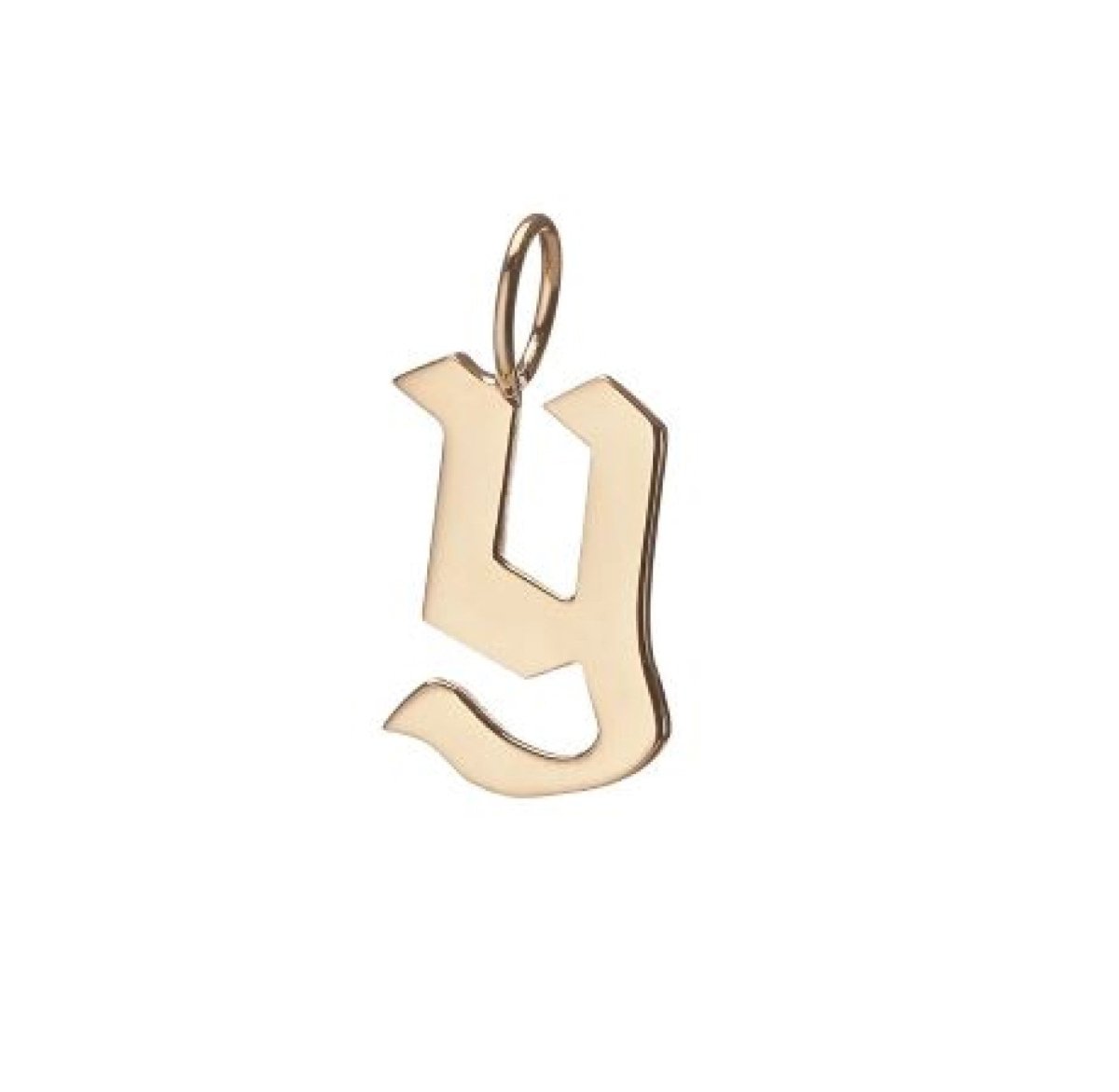 Gold Filled Charm Personalized Gotic Initial Letter Charm Necklace, Custom Old English Font Style, Delicate Initial Necklace For Women Men (Small) | A-213 to A-238, A-240 to A-265