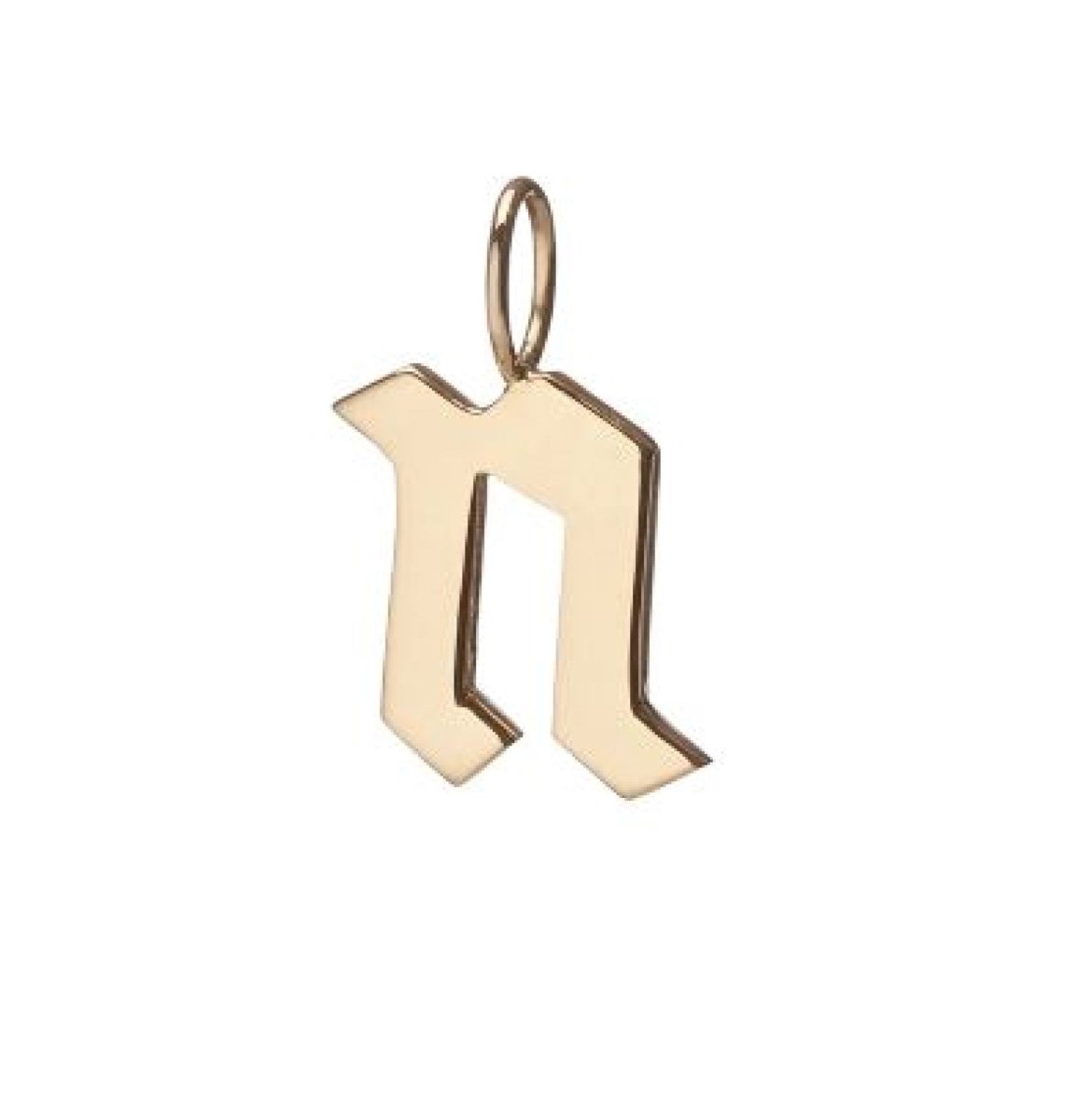 Gold Filled Charm Personalized Gotic Initial Letter Charm Necklace, Custom Old English Font Style, Delicate Initial Necklace For Women Men (Small) | A-213 to A-238, A-240 to A-265