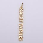 Gold Filled Zodiac Sign Script Words Mini Charm in Gold & Silver | A-A1815-A-A1820 | A-A1839-A-A1844