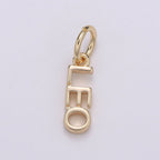 Gold Filled Zodiac Sign Script Words Mini Charm in Gold & Silver | A-A1815-A-A1820 | A-A1839-A-A1844
