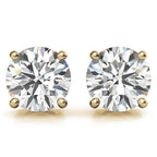 AGI Certified Lab Grown Diamond (G-VS) Stud Earrings in 14K White or Yellow Gold - Choose 1 CTW or 2 CTW