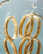 Flex Snake Chain Bracelet- Set of 3 (12mm wide)- Gold