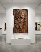 Hand-Carved Jesus Relief