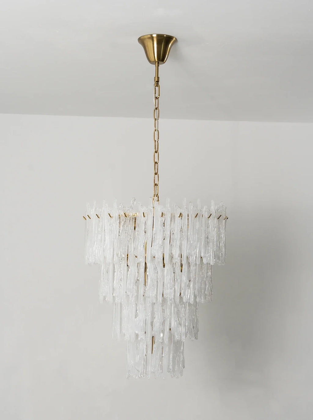 Icicle Waterfall Textured Glass Chandelier