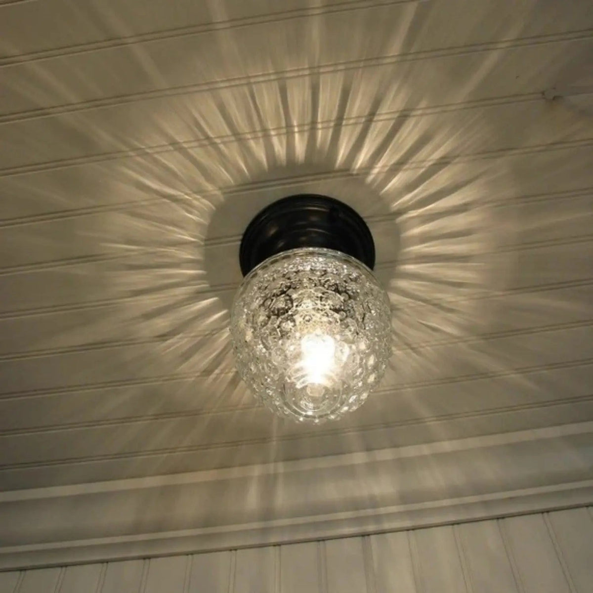 Antique Acorn Glass Flush Mount Ceiling Light | 5"
