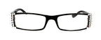 The French, (Bling) (Fleur De Lis) Women Reading Glasses W (Clear, AB Aurora Borealis) Genuine European Crystals  (Black)  NY Fifth Avenue