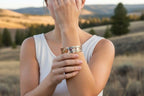 Copper Sculpted Angel Wing Frame Cuff