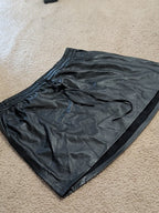 Good American Black Faux Leather Drawstring Mini Skirt Women's 7X