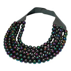 Multistrand Beaded Statement Magnetic Necklace