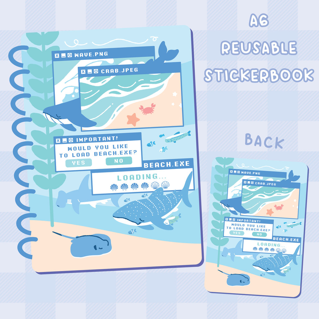 Ocean.exe Reusable Sticker book