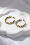 Paloma Waterproof Two-Tone Chunky Rope Hoop Earring
