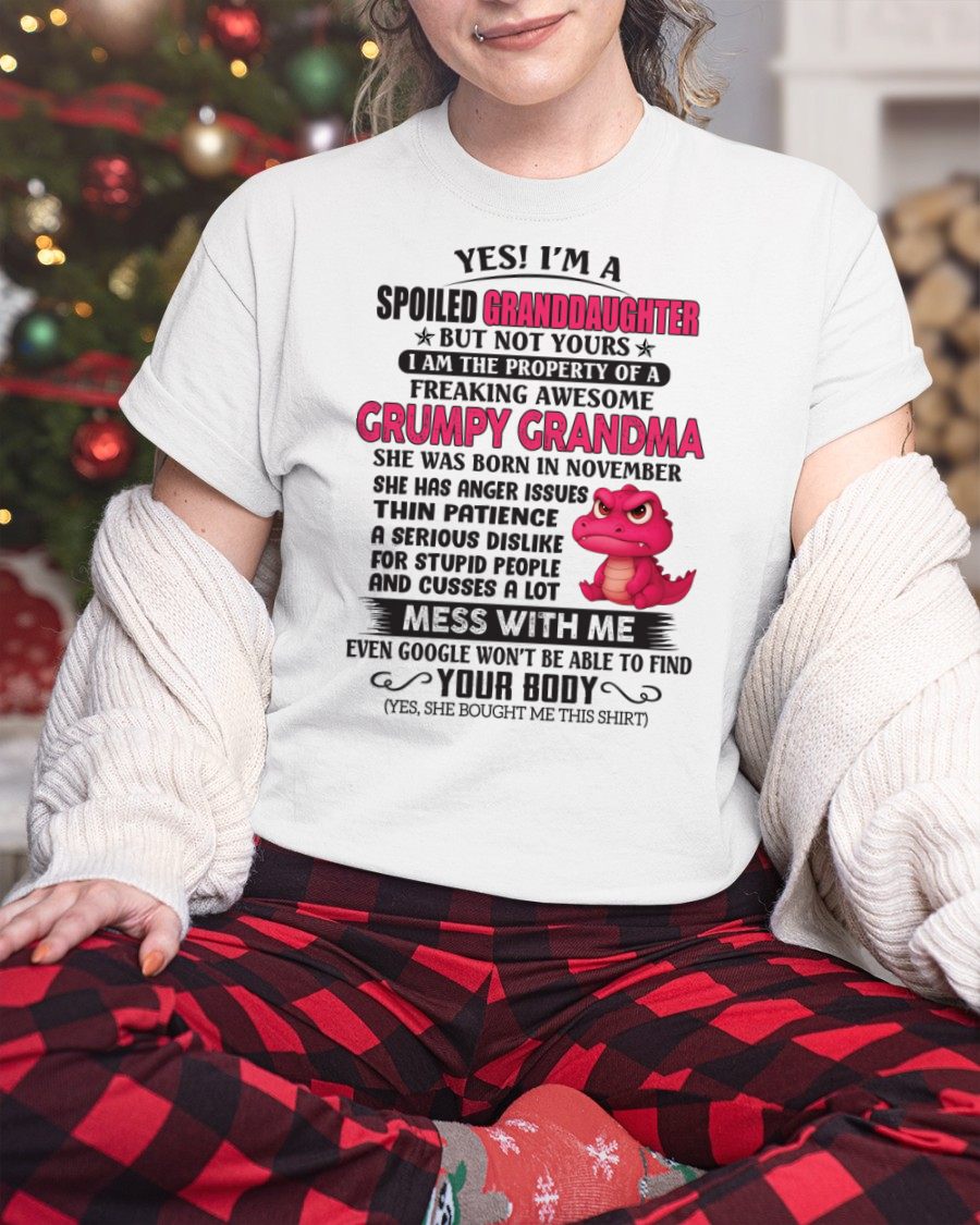 NOVEMBER - YES, I'M A SPOILED GRANDDAUGHTER - GIFT FROM GRANDMA - NGHL11 (SKU09-96-11)