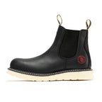 ROCKROOSTER Capitola Men's 6 inch Black Steel Toe Wedge Work Boots SAP101