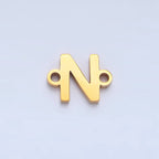 Stainless Steel 8mm A-Z Alphabet Letter Initial Minimalist Connector | A1604 - A1616