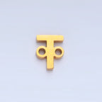 Stainless Steel 8mm A-Z Alphabet Letter Initial Minimalist Connector | A1604 - A1616