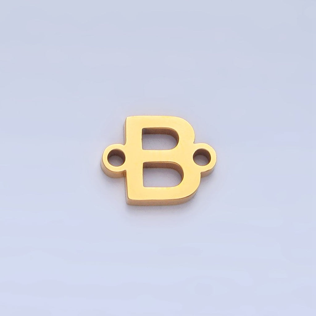 Stainless Steel 8mm A-Z Alphabet Letter Initial Minimalist Connector | A1604 - A1616