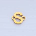 Stainless Steel 8mm A-Z Alphabet Letter Initial Minimalist Connector | A1604 - A1616