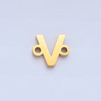 Stainless Steel 8mm A-Z Alphabet Letter Initial Minimalist Connector | A1604 - A1616