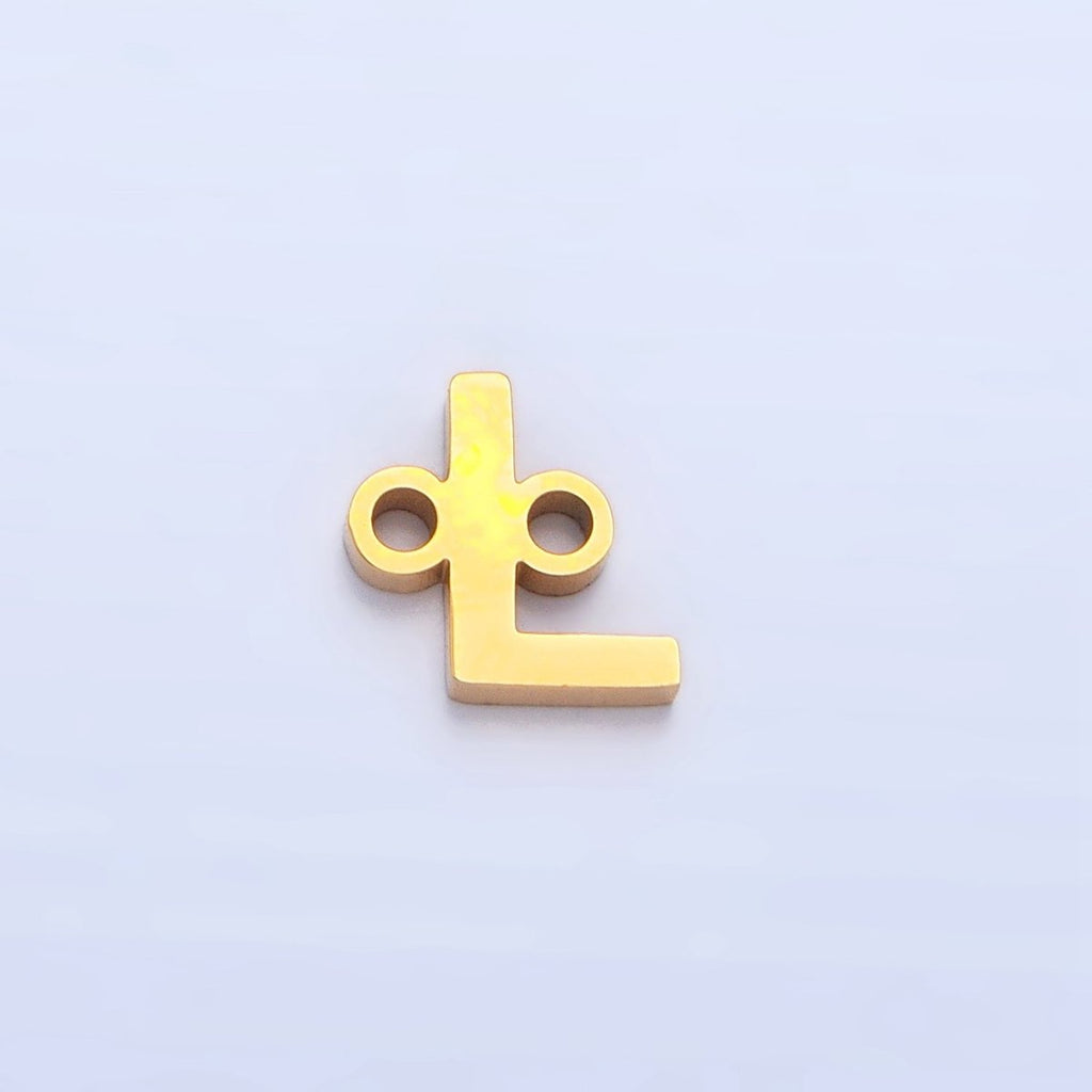 Stainless Steel 8mm A-Z Alphabet Letter Initial Minimalist Connector | A1604 - A1616