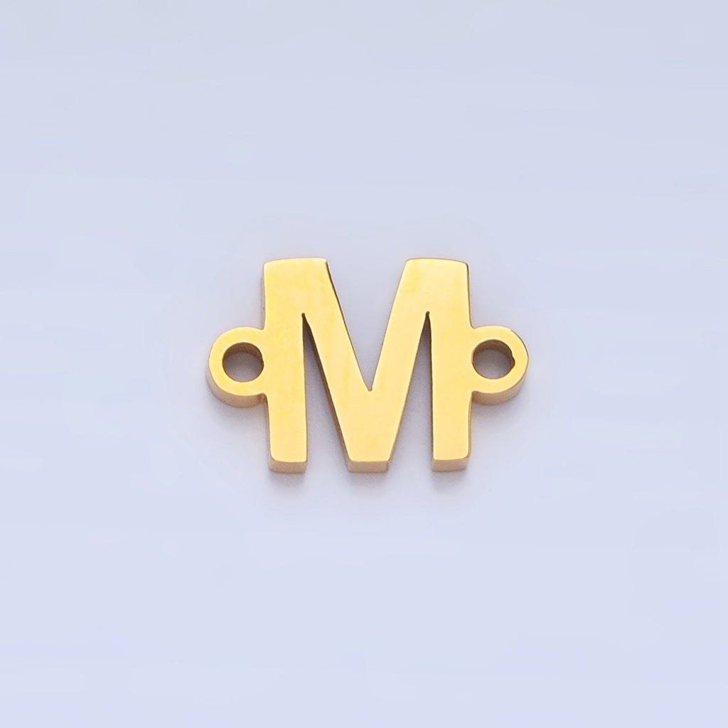 Stainless Steel 8mm A-Z Alphabet Letter Initial Minimalist Connector | A1604 - A1616