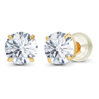 1.00 CTW AGI Certified Lab-Grown Diamond Stud Earrings in 14K Gold – E Color VS Clarity