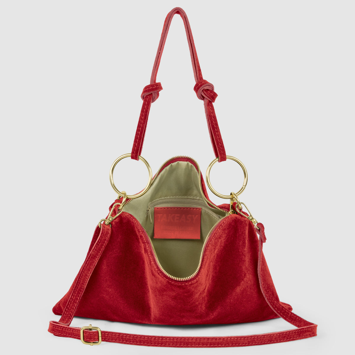 Italian Genuine Suede Shoulder Bag | Modena