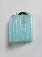 Textured Art Glass Tubular Wall Lamp