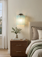 Textured Art Glass Tubular Wall Lamp