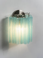 Textured Art Glass Tubular Wall Lamp