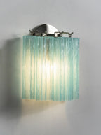 Textured Art Glass Tubular Wall Lamp