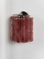 Textured Art Glass Tubular Wall Lamp